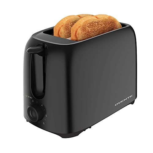 OVENTE TP2210B - Electric 2 Slice Toaster Machine with 6-Shade Toast Settings