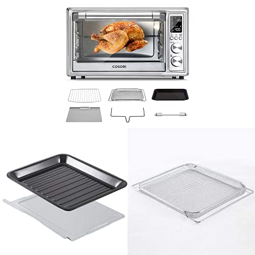 COSORI Air Fryer Toaster Oven Combo CO130-AO and C130-TS Food Tray Sets and C130-FB Fryer Basket Toaster Oven Accessory