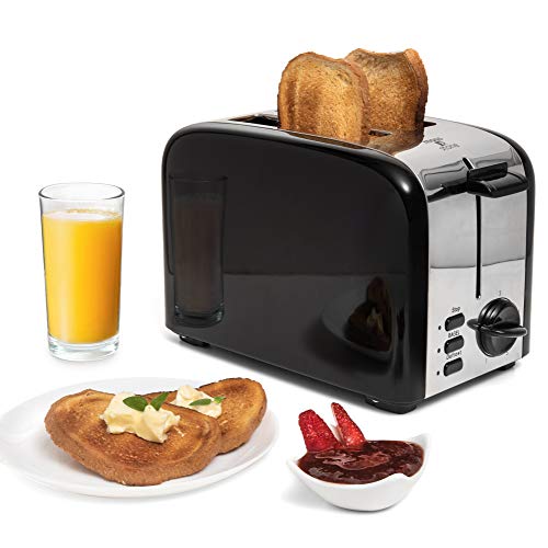 Moss & Stone 2 Slice Toaster,  1.5in Extra-Wide Slot Toaster For Bagel & Defrost with 5 Shade Settings