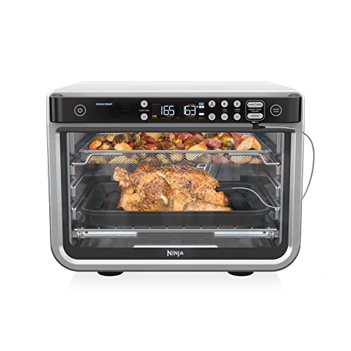 Ninja CRT2NJDT251RB - DT251 Foodi 10-in-1 Smart Air Fry Digital Countertop Convection Toaster Oven with Thermometer XL Capacity and a Stainless Steel Finish (Renewed)