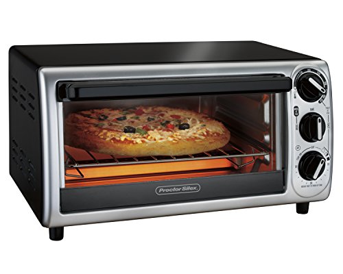 Proctor Silex 4-Slice Modern Countertop Toaster Oven with Bake Pan