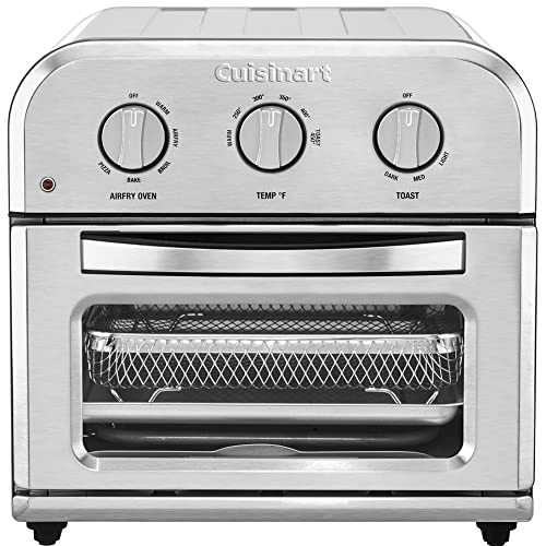 Cuisinart AMZE9CUITOA26FRRB - TOA-26 Compact AirFryer/Convection Toaster Oven Stainless Steel Bundle with 1 YR CPS Enhanced Protection Pack