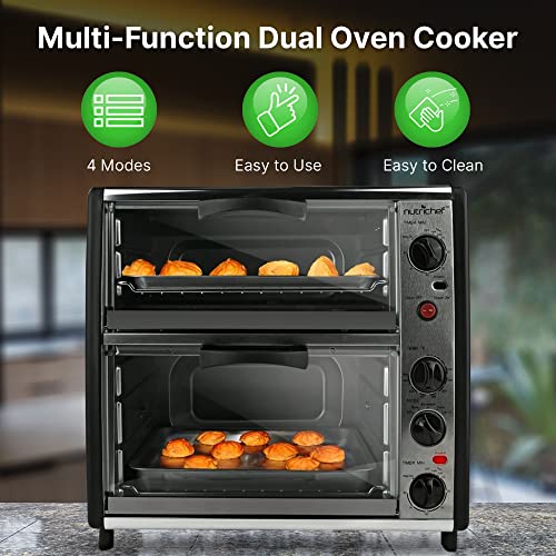 NutriChef PKMFT028 - Multi-Functional Dual Oven Cooker