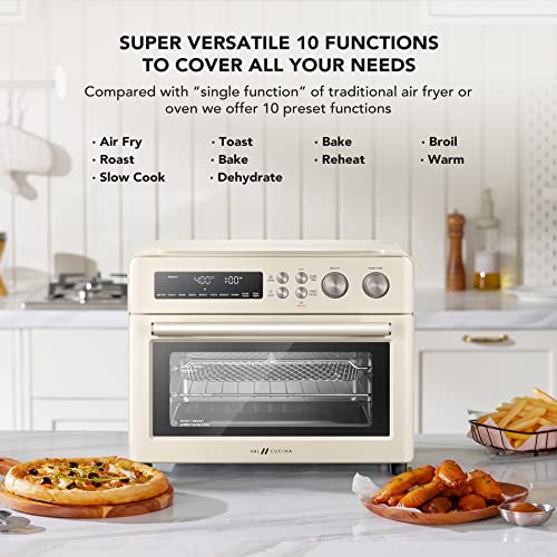 VAL CUCINA TA25-GC1 - Retro Style Infrared Ultra-Quick Air Fryer Toaster Oven