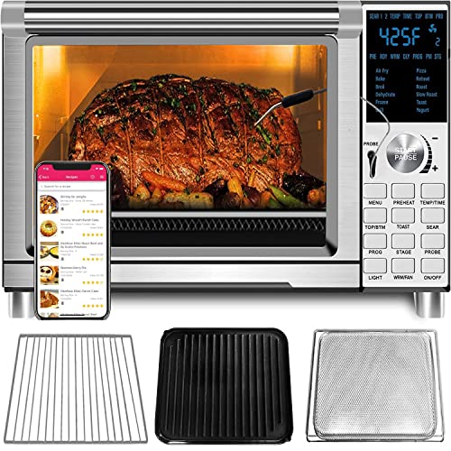 Nuwave Bravo XL with Grill/Griddle Plate - Bravo XL Air Fryer Toaster Smart Oven