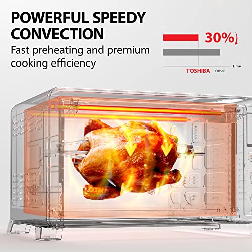 Toshiba TL1-AC25CZA(BS) - Speedy Convection Toaster Oven Countertop with Double Infrared Heating