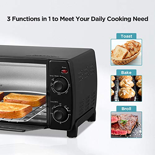 COMFEE' CFO-BB101 - 4 Slice Small Toaster Oven Countertop